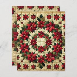 Patchwork Poinsettia Krans Scrapbook Paper