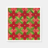 Patchwork Poinsettia Patroon Decoupage servetten (Voorkant)
