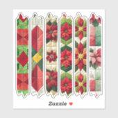 Patchwork Poinsettia Washi Tape Scrapbook Stickers (Vel)