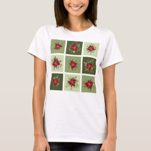 Patchwork Poinsettias T-shirt
