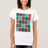 Patchwork Poinsettias T-shirt (Voorkant)