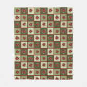 Patchwork Poinsettias T-shirt Fleece Deken (Voorkant)