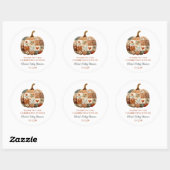 Patchwork Pompoen Baby Shower Favor Stickers (Vel)