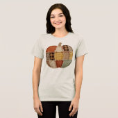 Patchwork Pompoen Tri-Blend Shirt (Voorkant volledig)