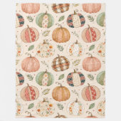 Patchwork Pompoenen Herfst Cozy Herfst Decor & Cad Fleece Deken (Voorkant)