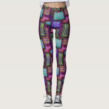 Patchwork poppenkostuum Leggings