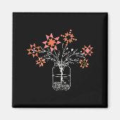 Patchwork Posy Pot Grappig Quilt Blok Bloem Magneet (Voorkant)