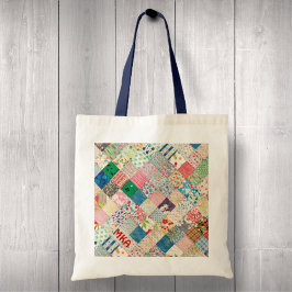 Patchwork Print Canvas tas