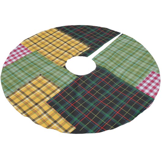 Patchwork Pset Holiday Tree Skirt Kerstboom Rok (Gekanteld)