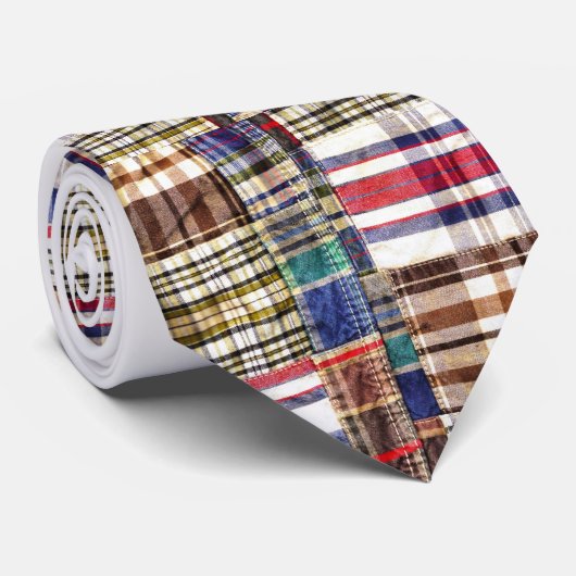 Patchwork Pset / Tartan Stropdas (Opgerold)