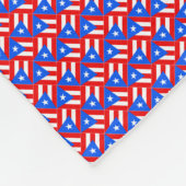 Patchwork Puerto Rico Vlag Patroon Fleece Deken (Hoek)
