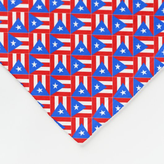 Patchwork Puerto Rico Vlag Patroon Fleece Deken (Hoek)