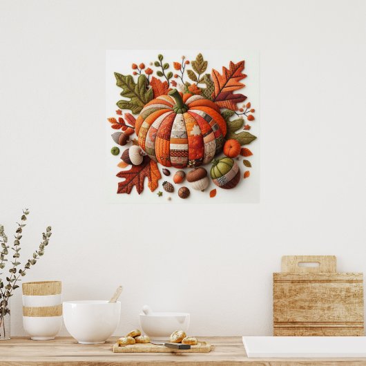 Patchwork Pumpkin Poster (Keuken)