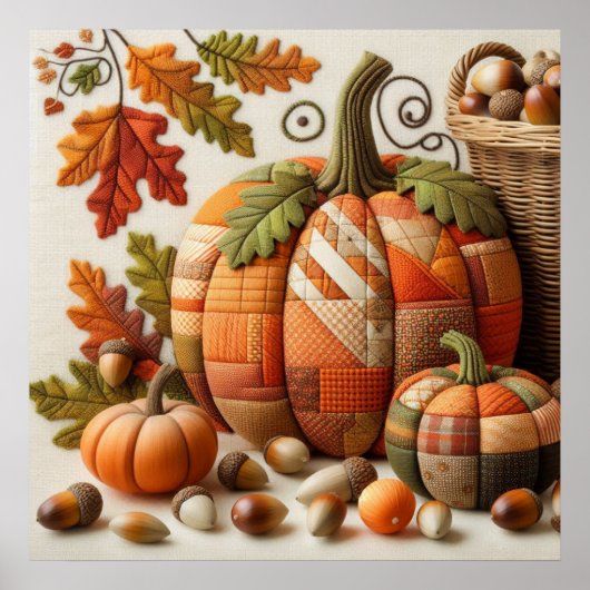 Patchwork Pumpkin Poster (Voorkant)
