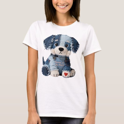 Patchwork Puppy Hond T-shirt (Voorkant)