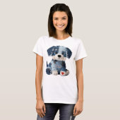 Patchwork Puppy Hond T-shirt (Voorkant volledig)