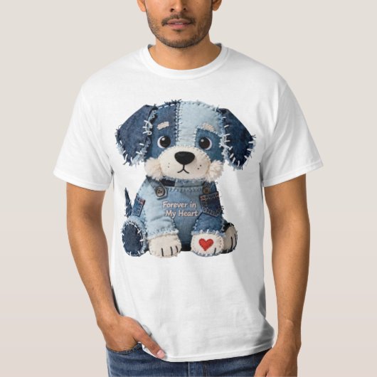 Patchwork Puppy Hond T-shirt (Voorkant)