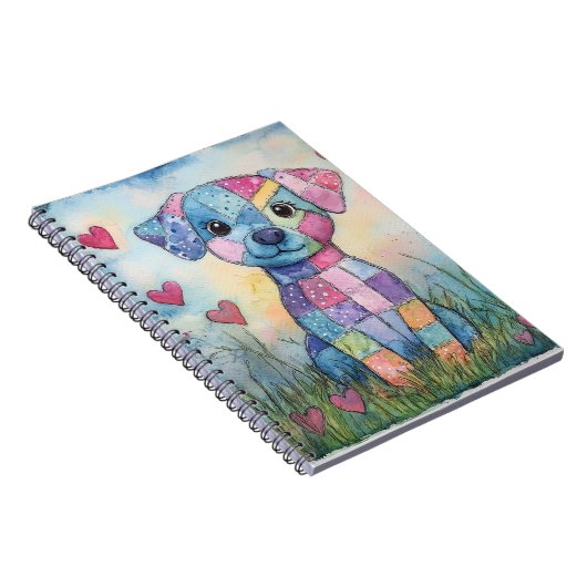Patchwork Puppy Valentijn Notitieboek (Rechterzijde)