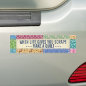 Patchwork Quilt Aangepaste prijsopgave Bumpersticker (Op auto)