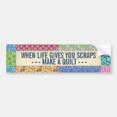 Patchwork Quilt Aangepaste prijsopgave Bumpersticker (Voorkant)