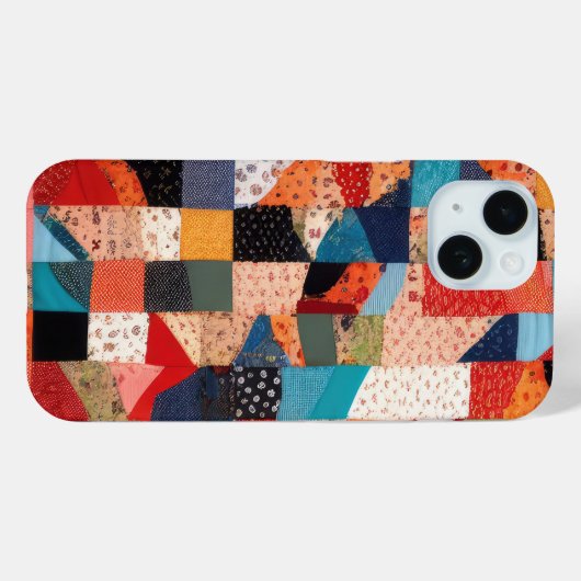 Patchwork Quilt Abstract Patroon Case-Mate iPhone Case (Achterkant (horizontaal))