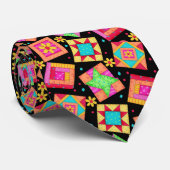 Patchwork Quilt Art Mannen Stropdas (Opgerold)