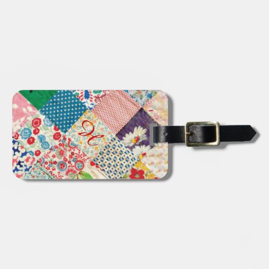  patchwork Quilt Bagagelabel (Voorkant horizontaal)