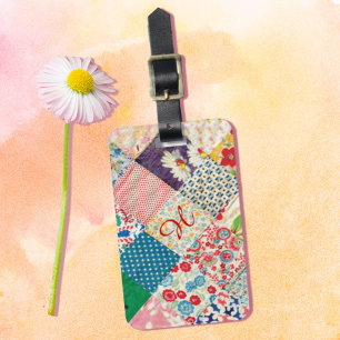 patchwork Quilt Bagagelabel