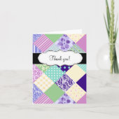   Patchwork Quilt Bedankkaart (Voorkant)
