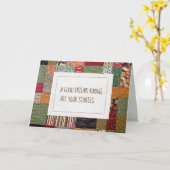 Patchwork Quilt Birthday for Friend Kaart (Gele Bloem)