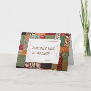 Patchwork Quilt Birthday for Friend Kaart