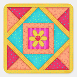 Patchwork Quilt Block Sticker