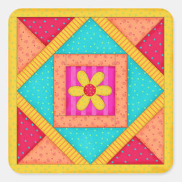 Patchwork Quilt Block Sticker