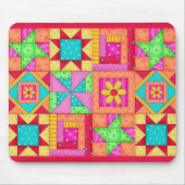 Patchwork Quilt Blocks Mousepad Muismat (Voorkant)