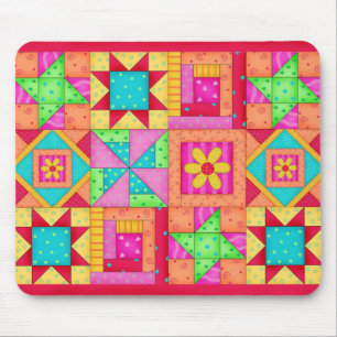 Patchwork Quilt Blocks Mousepad Muismat