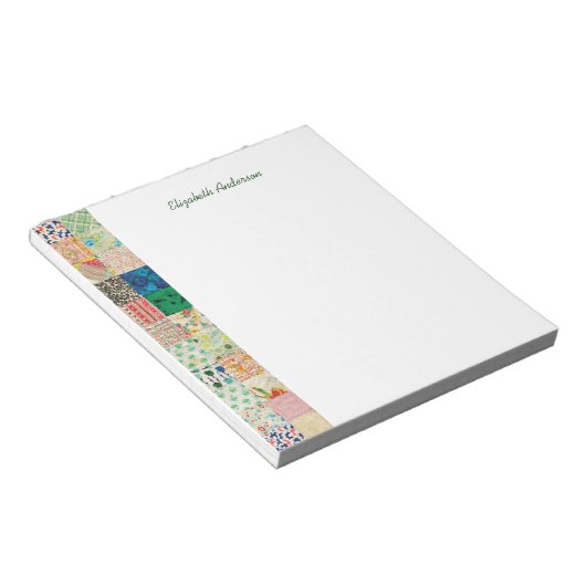patchwork Quilt Border Note Pad Notitieblok (Schuin)