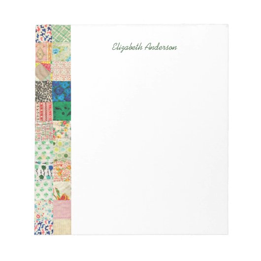 patchwork Quilt Border Note Pad Notitieblok (Voorkant)
