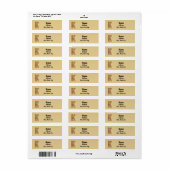Patchwork quilt brief K initiaal monogram adres Etiket (Full Sheet)