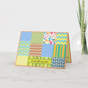 Patchwork quilt briefje / wenskaart kaart
