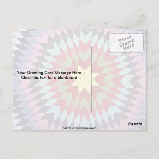 Patchwork quilt briefkaart (Achterkant)