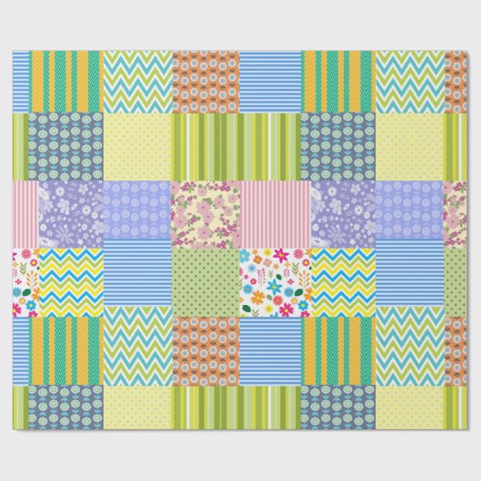 Patchwork Quilt Cadeaupapier (Vlak)