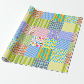 Patchwork Quilt Cadeaupapier (Uitgerold)