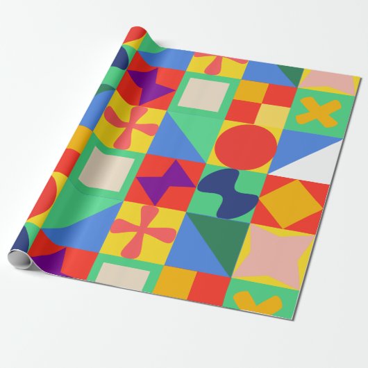Patchwork Quilt Cadeaupapier (Uitgerold)