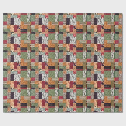 patchwork quilt cadeaupapier (Vlak)
