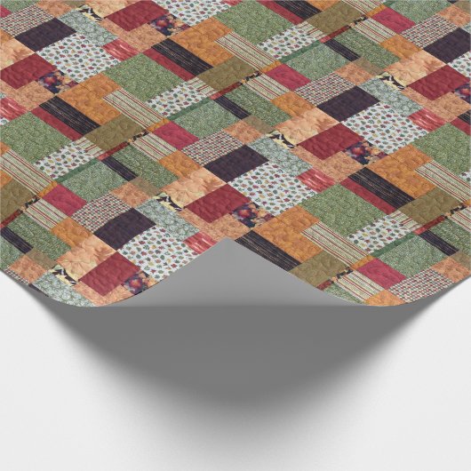 patchwork quilt cadeaupapier (Hoek)