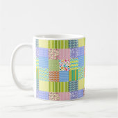 Patchwork Quilt Chevron Stripes Polka Dots Flowers Koffiemok (Links)