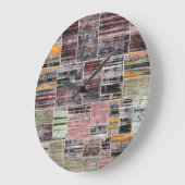 Patchwork Quilt Collage Naadloze Print. Grote Klok (Hoek)