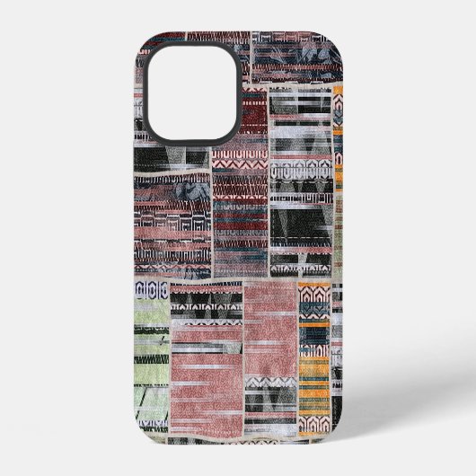 Patchwork Quilt Collage Naadloze Print. iPhone Hoesje (Achterkant)