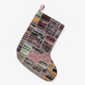 Patchwork Quilt Collage Naadloze Print. Kleine Kerstsok (Voorkant (Hangend))