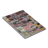 Patchwork Quilt Collage Naadloze Print. Notitieboek (Rechterzijde)